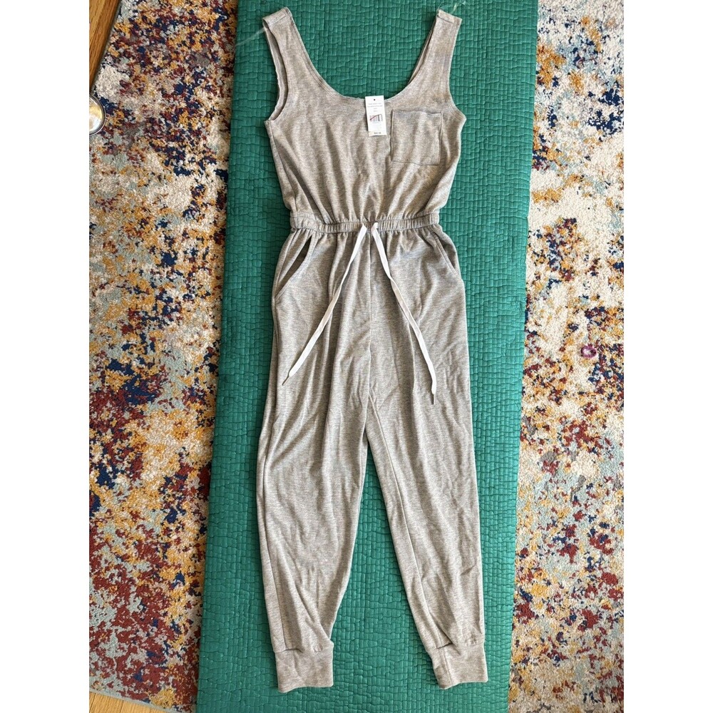 NEW Gilli Women Jumpsuit Romper Sleeveless Tank Top Sz S Beige Tan NWT Fall Cozy